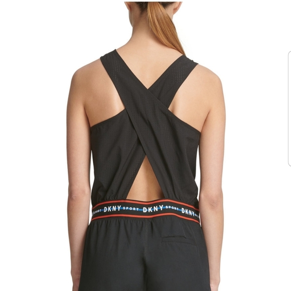DKNY Sport Cross-Back Cropped Jumpsuit - Picture 3 of 3